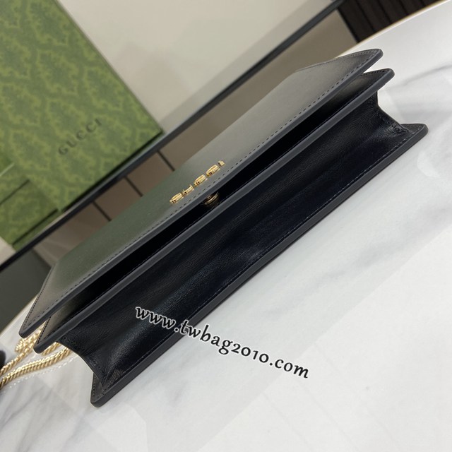 gucci專櫃2024新款原廠皮錢包錢夾 古馳飾手寫體Gucci標識鏈帶錢包 jcp1765